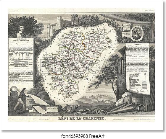 Free art print of Dept. de la Charente. by Victor Jules Levasseur Free art print of Dept. de la Charente. by Victor Jules Levasseur
