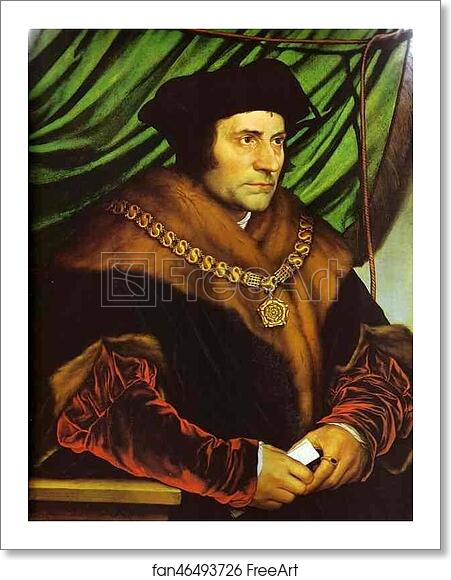 Free art print of Portrait of Sir Thomas More by Hans Holbein The ...
