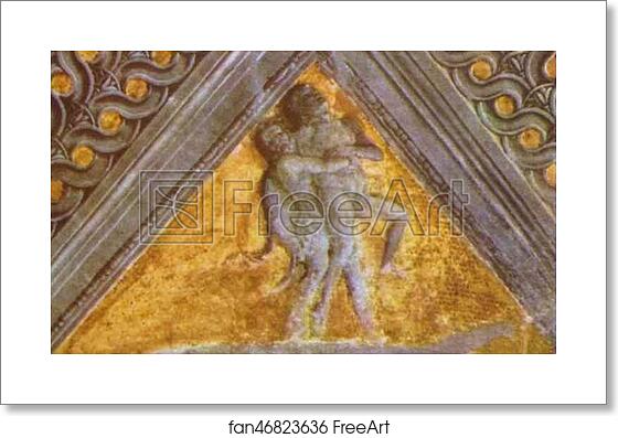 Free art print of Heracles and Antheus by Andrea Mantegna