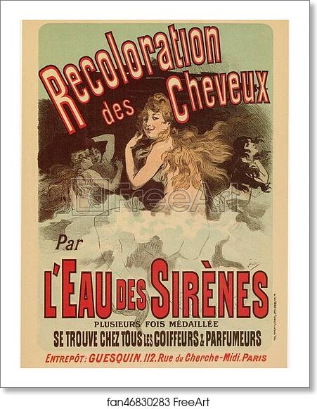 Free art print of L' "Eau de Sirènes". by Jules Chéret Free art print of L' "Eau de Sirènes". by Jules Chéret