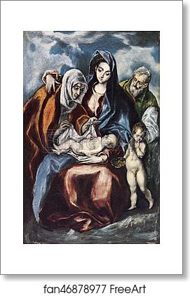 Free art print of The Holy Family by El Greco