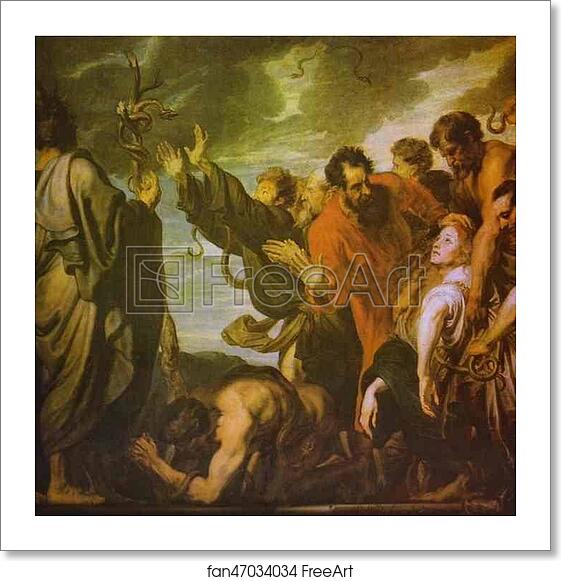 Free art print of Moses and the Serpent by Sir Anthony Van Dyck