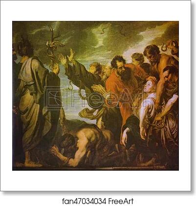 Free art print of Moses and the Serpent by Sir Anthony Van Dyck