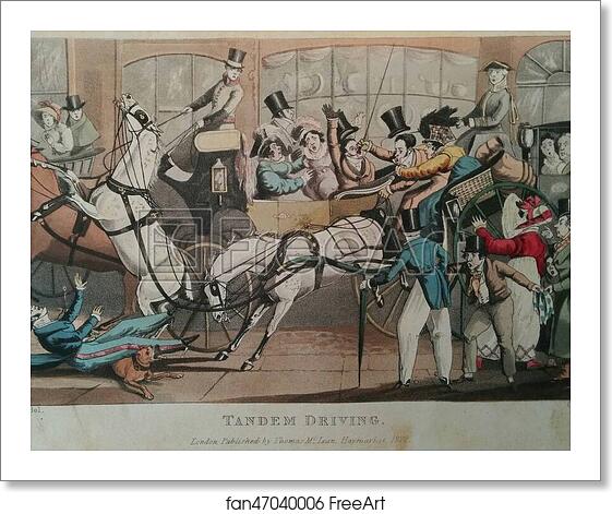 Free art print of Tandem Driving by Henry Thomas Alken Free art print of Tandem Driving by Henry Thomas Alken