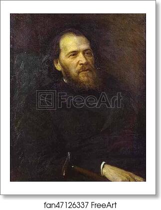 Free art print of Portrait of the Poet Yakov Polonsky by Ivan Kramskoy