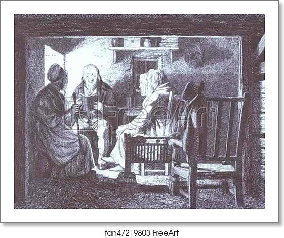 Free art print of Reading a Tract by Sir David Wilkie Free art print of Reading a Tract by Sir David Wilkie