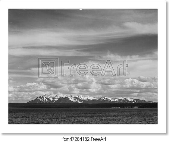 Free art print of Yellowstone Lake, Mt. Sheridan, Yellowstone National Park, Wyoming. Photographs of National Parks and Monuments, compiled 1941 - 1942, documenting the period ca. 1933 - 1942. by Ansel Adams (1902-1984) Free art print of Yellowstone Lake, Mt. Sheridan, Yellowstone National Park, Wyoming. Photographs of National Parks and Monuments, compiled 1941 - 1942, documenting the period ca. 1933 - 1942. by Ansel Adams (1902-1984)