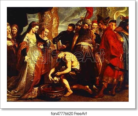 Free art print of Queen Tomyris before the Head of Cyrus by Peter Paul Rubens