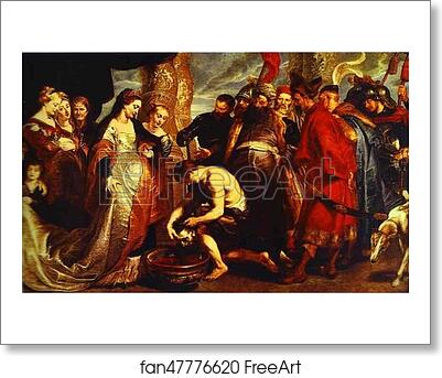 Free art print of Queen Tomyris before the Head of Cyrus by Peter Paul Rubens