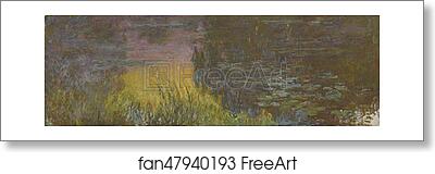 Free art print of The Water Lilies - Setting Sun by Claude Monet Free art print of The Water Lilies - Setting Sun by Claude Monet