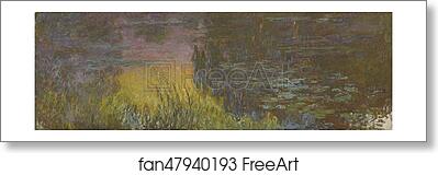 Free art print of The Water Lilies - Setting Sun by Claude Monet Free art print of The Water Lilies - Setting Sun by Claude Monet