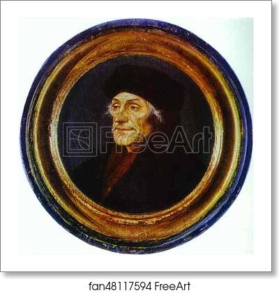 Free art print of Portrait of Erasmus von Rotterdam in a Round Frame by Hans Holbein The Younger Free art print of Portrait of Erasmus von Rotterdam in a Round Frame by Hans Holbein The Younger