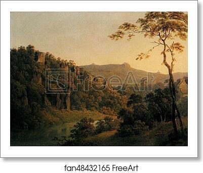 Free art print of View in Matlock Dale, Looking South to Black Rock Escarpment by Joseph Wright Of Derby