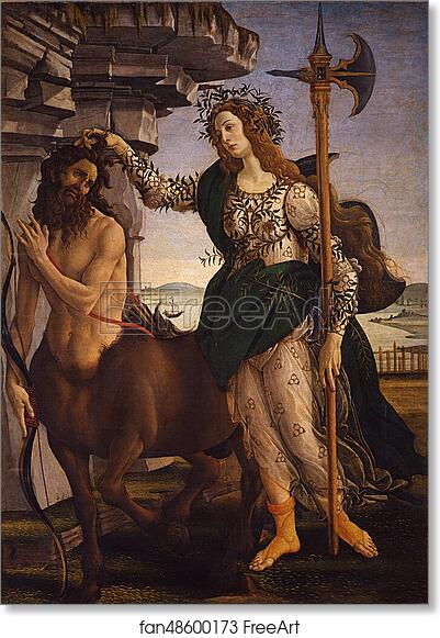 Free art print of Pallas and the Centaur by Sandro Botticelli