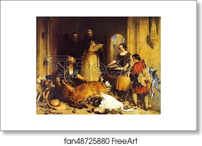 Free art print of Scene in the Olden Time at Bolton Abbey by Sir Edwin Landseer