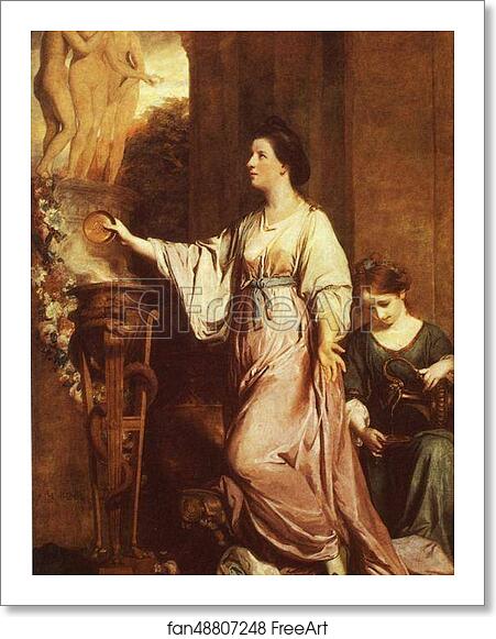 Free art print of Lady Sarah Bunbury Sacrificing to the Graces by Sir Joshua Reynolds