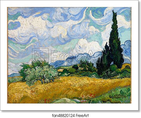 Free art print of Wheat Field with Cypresses by Vincent Van Gogh Free art print of Wheat Field with Cypresses by Vincent Van Gogh