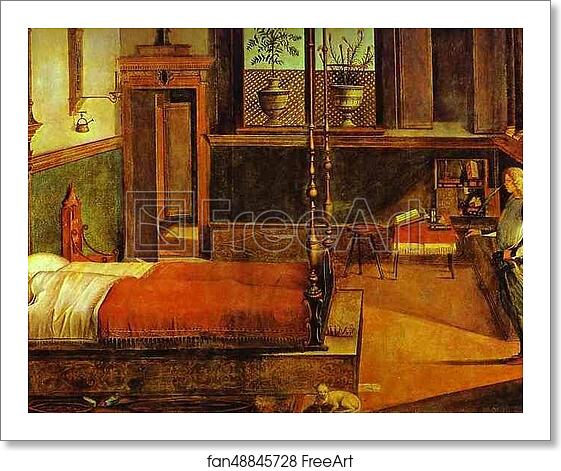 Free art print of Legend of St. Ursula: St. Ursula's Dream. Detail by Vittore Carpaccio Free art print of Legend of St. Ursula: St. Ursula's Dream. Detail by Vittore Carpaccio