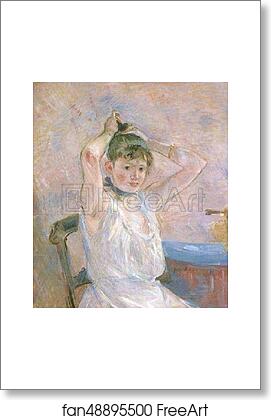 Free art print of The Bath (Girl Arranging her Hair) by Berthe Morisot