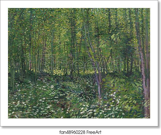 Free art print of Trees and undergrowth by Vincent Van Gogh