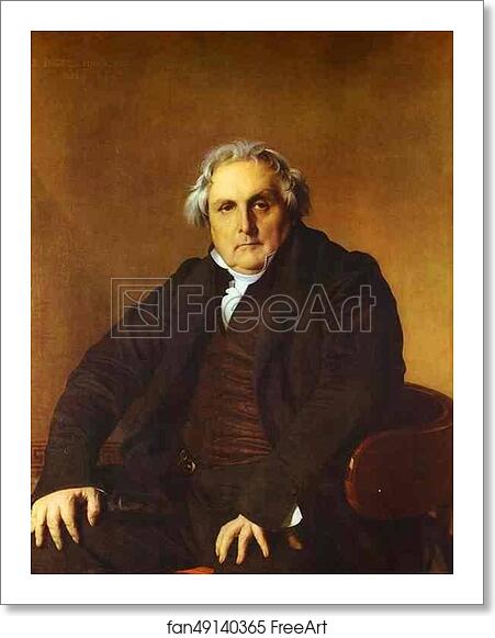 Free art print of Portrait of Louis-Francois Bertin by Jean-Auguste-Dominique Ingres