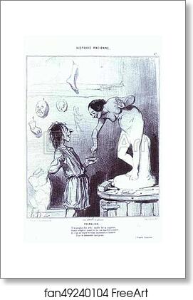 Free art print of Pygmalion. From the "Ancient History" Series by Honoré Daumier