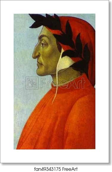 Free art print of Portrait of Dante by Alessandro Botticelli