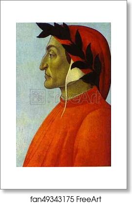 Free art print of Portrait of Dante by Alessandro Botticelli