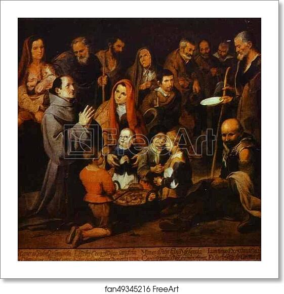 Free art print of St. Diego Giving Alms by Bartolomé Esteban Murillo Free art print of St. Diego Giving Alms by Bartolomé Esteban Murillo