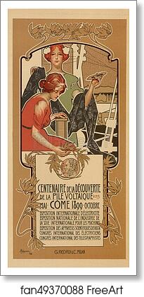 Free art print of Le "Centenaire de la Découverte de la Pile Voltaïque". by Adolfo Hohenstein Free art print of Le "Centenaire de la Découverte de la Pile Voltaïque". by Adolfo Hohenstein