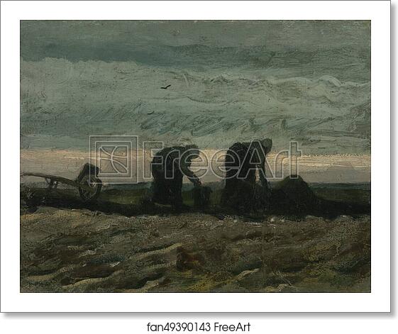 Free art print of Two women on the heath by Vincent Van Gogh Free art print of Two women on the heath by Vincent Van Gogh