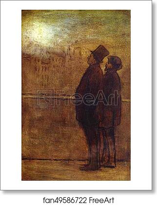 Free art print of The Nocturnal Travellers by Honoré Daumier