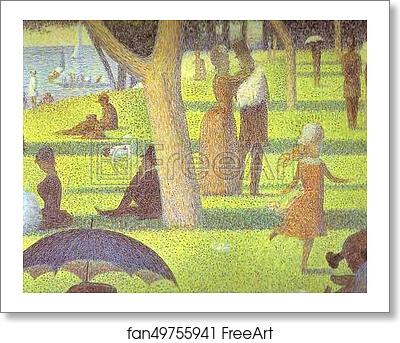 Free art print of A Sunday on La Grande Jatte. Detail by Georges Seurat