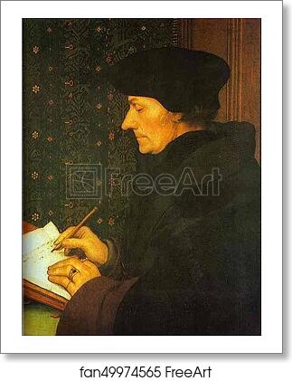 Free art print of Portrait of Erasmus by Hans Holbein The Younger