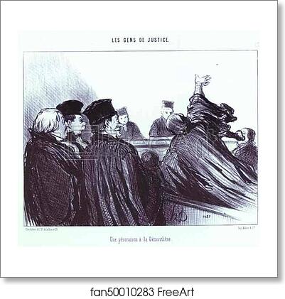 Free art print of The Conclusion of a Speech à la Demosthene. From the Series Les Gens de justice by Honoré Daumier