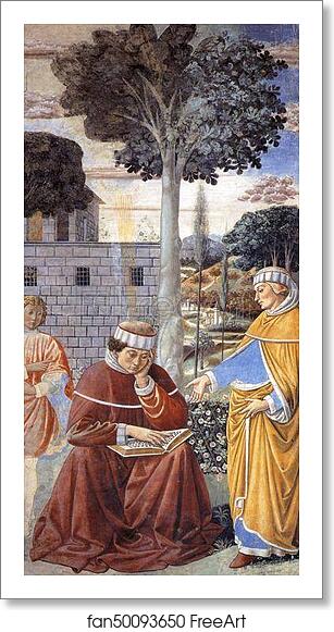 Free art print of St. Augustine Reading the Epistle of St. Paul by Benozzo Gozzoli