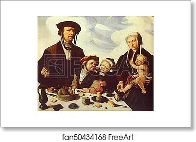 Free art print of Family Portrait by Maerten Jacobsz Van Heemskerck