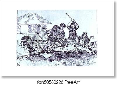 Free art print of Desastre de la Guerra, 28; Populacho (Mob) by Francisco De Goya Y Lucientes
