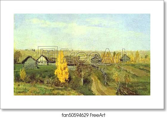 Free art print of Golden Autumn. Village by Isaac Levitan Free art print of Golden Autumn. Village by Isaac Levitan
