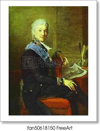Free art print of Portrait of Count Alexander Stroganoff, the President of the Academy of Arts (1800-1811) by Jean-Laurent Mosnier