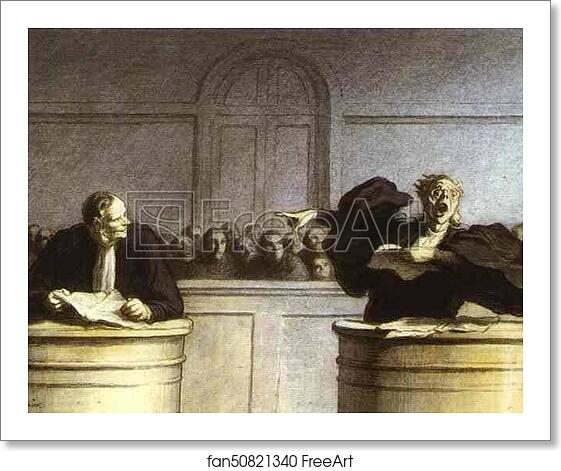 Free art print of A Famous Motive by Honoré Daumier Free art print of A Famous Motive by Honoré Daumier