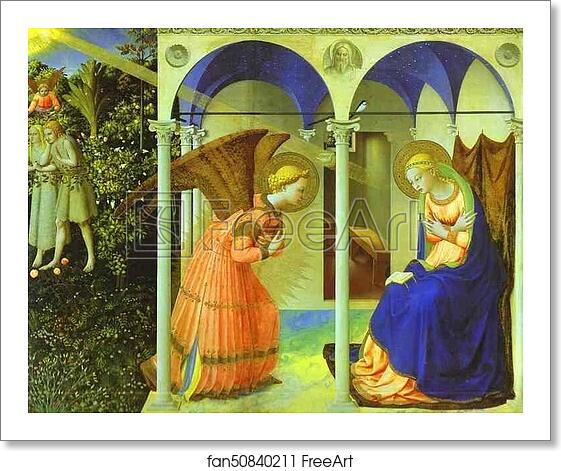 Free art print of Altarpiece of the Annunciation by Fra Angelico