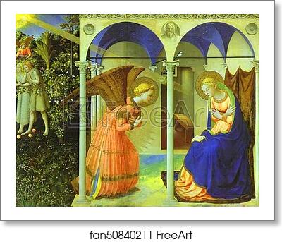 Free art print of Altarpiece of the Annunciation by Fra Angelico