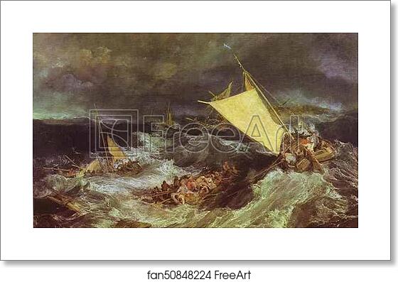 Free art print of The Shipwreck by Joseph Mallord William Turner