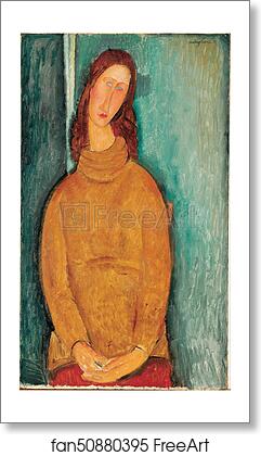 Free art print of Portrait of Jeanne Hébuterne by Amedeo Modigliani Free art print of Portrait of Jeanne Hébuterne by Amedeo Modigliani