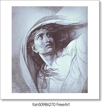 Free art print of Woman with a Veil. Study for The Brazen Dragon by Feodor Bruni