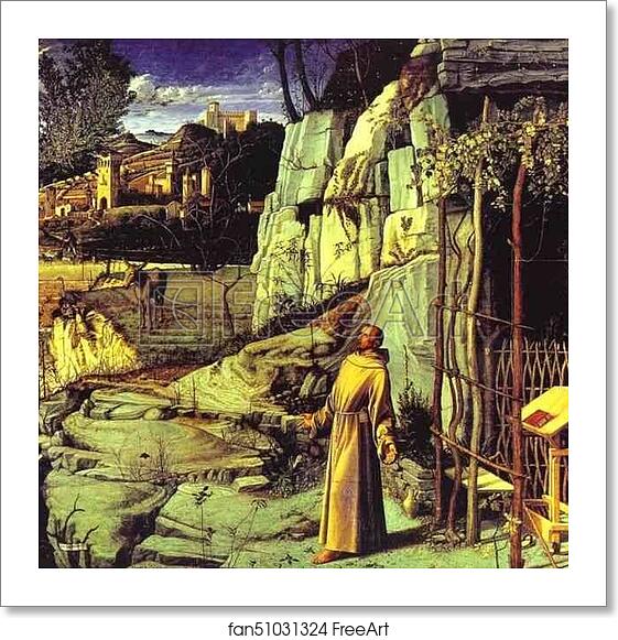 Free art print of St. Francis in the Wilderness by Giovanni Bellini