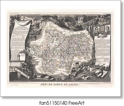 Free art print of Dept. de Saone et Loire. by Victor Jules Levasseur Free art print of Dept. de Saone et Loire. by Victor Jules Levasseur
