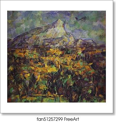 Free art print of Landscape at Aix (Mount Sainte-Victoire) by Paul Cézanne