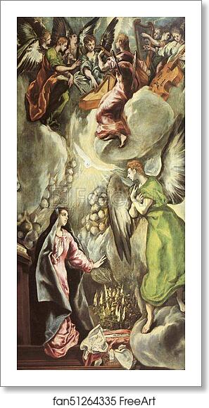 Free art print of The Annunciation by El Greco Free art print of The Annunciation by El Greco